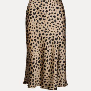 Réalisation Par Naomi Leopard Midi Slip Skirt
